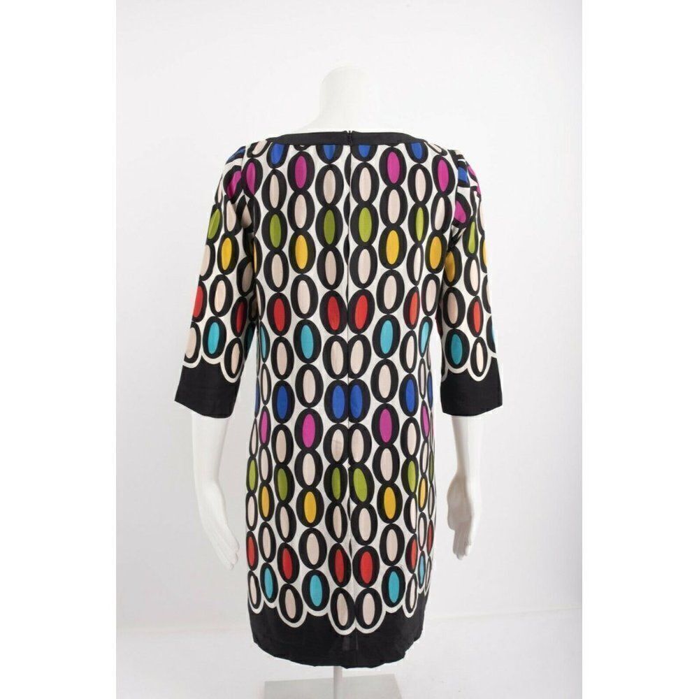 Trina Turk Women Shift Dress Oval Ronson Size 4 100% Silk 3/4 sleeves Colorful - Picture 5 of 7